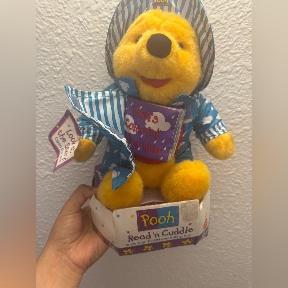 Winnie The Pooh Bear Plush Rainy Day Read N Cuddle Stuffed Animal
